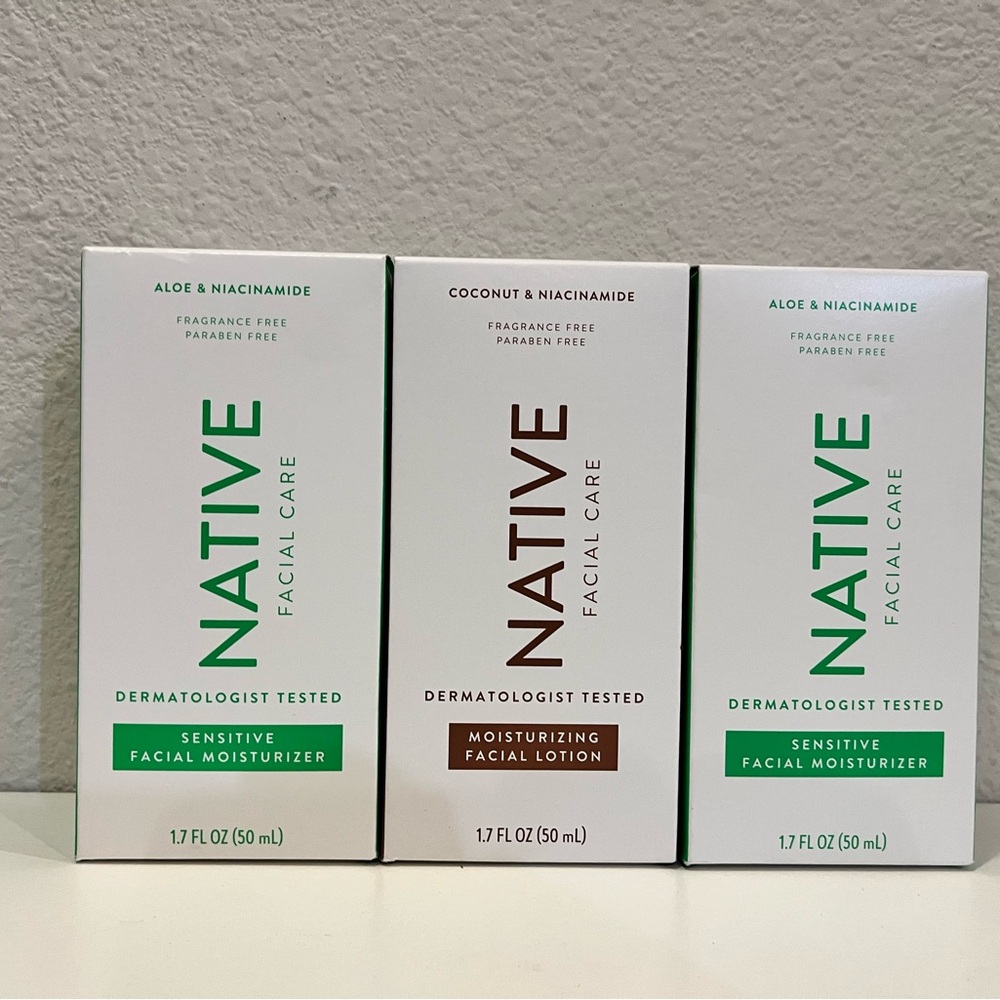 Native Skincare Moisturizer Set Aloe & Niacinamide Coconut & Niacinamide